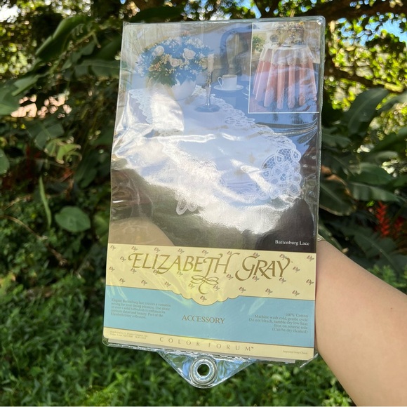 Vintage Battenburg Lace Lace Dresser Table Runner Coffee Table Elizabeth Gray - Picture 8 of 15